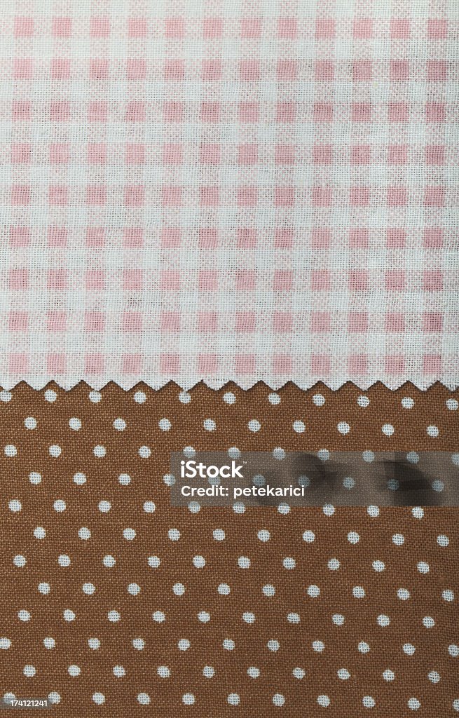 Plaid y puntos de fondo muestrario de tejidos - Foto de stock de Algodón - Textil libre de derechos