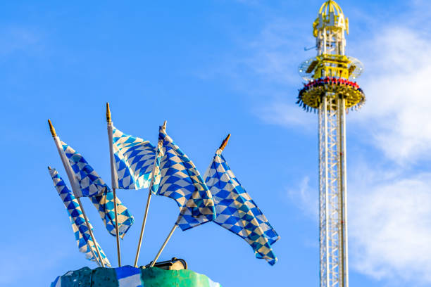 typical bavarian flag at the Beer Fest