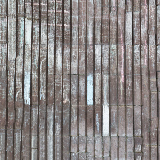 istock View of a stained, painted, old stone wall. 1741265305