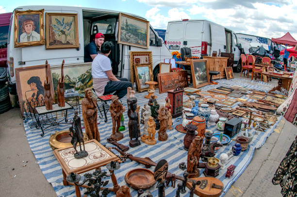 October 5 -2023- Bucharest Romania- Flea market where you can find practically anything at very low prices - clothes, furniture, tools, toys and much more.