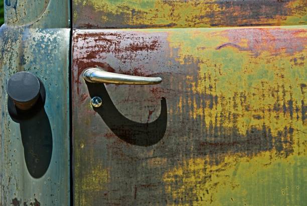 istock Old Rusted Abandoned Truck Door Handle 1741411736