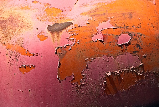 Rusted Metal on an Old Abandoned Vintage Car