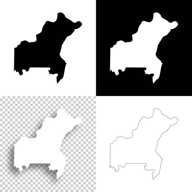 ilustrações de stock, clip art, desenhos animados e ícones de saint louis county, missouri. maps for design. blank, white and black backgrounds - clayton