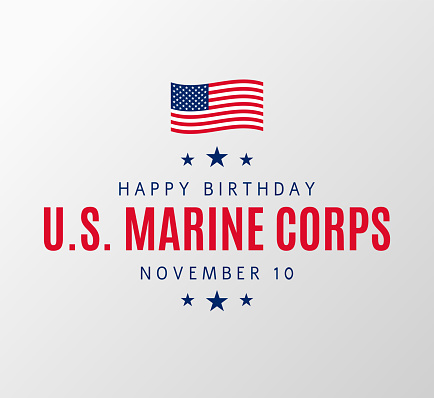 United States Marine Corps Birthday card. Vector illustration. EPS10