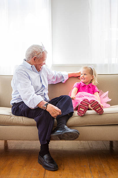 istock Grandfather and grandaughter playing Princess 174146877