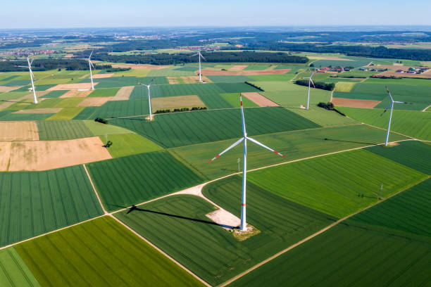 istock Wind turbines in rural landscape 1741493498
