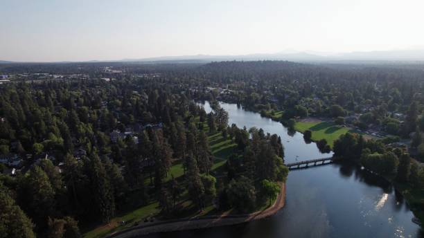 istock River and Houses in Bend, Oregon 1741496740