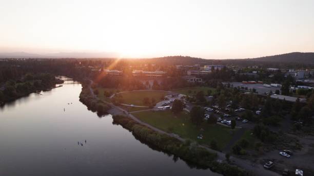 istock Deschutes River at Sunset in Bend, Oregon 1741496753