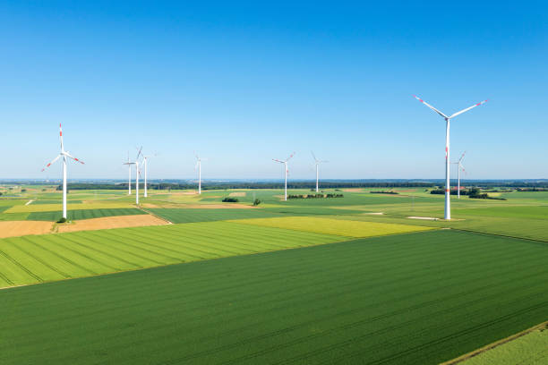 istock Wind turbines in rural landscape 1741497777