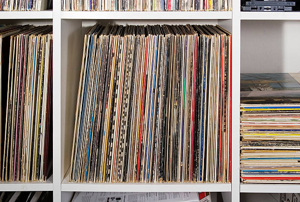 istock Shelf of Music Vinyl Records. 174160627