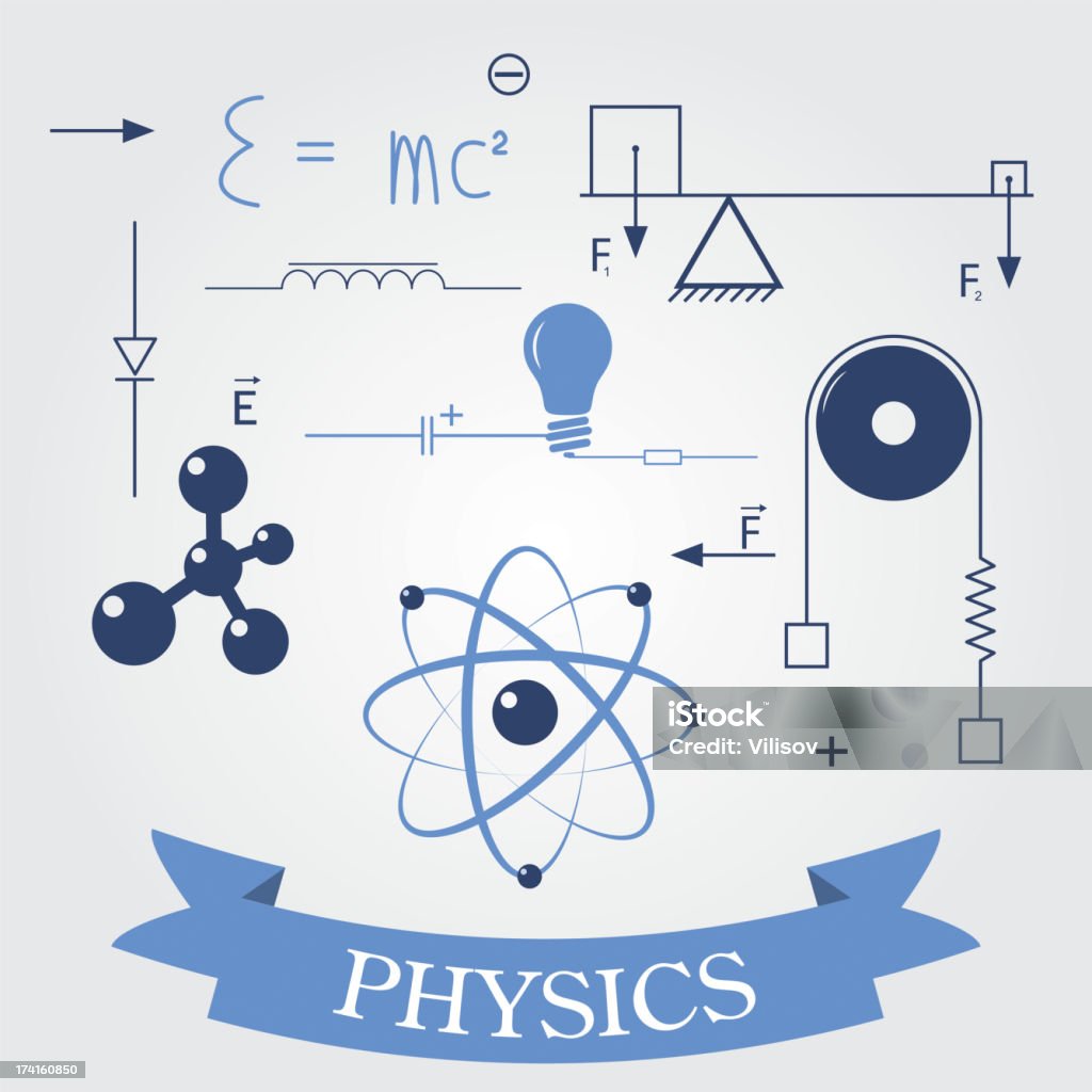 symbols of physics symbols of physics. vector elements for design. eps8 Abstract stock vector