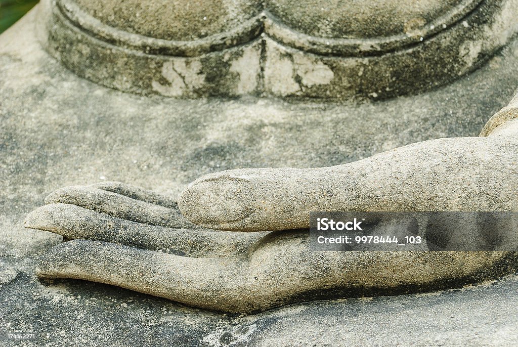 Buddha hand Buddha ancient hand and ancient in the tourist attraction of Thailand Ancient Stock Photo