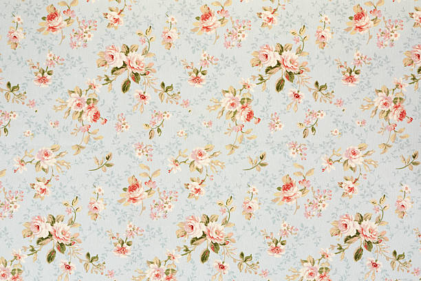 rose patchwork fleuri romantique, texture d'arrière-plan - double wall photos et images de collection