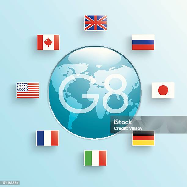 Bandiere Di Otto Stati - Immagini vettoriali stock e altre immagini di Astratto - Astratto, Bandiera, Canada