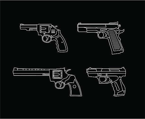 Dibujos De Pistolas Vectores Libres de Derechos - iStock