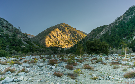 Morning light highlight the beautiful peaks surrounding Mt Baldy