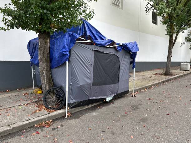istock A homeless camp on a city sidewalk 1741661919