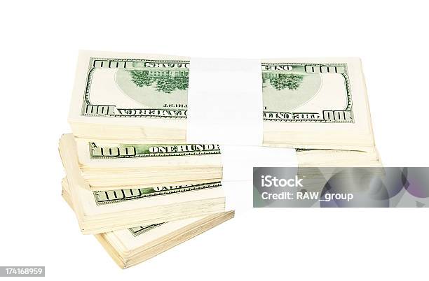 Pile Of American Hundred Dollars Stock Photo - Download Image Now - American One Hundred Dollar Bill, Benjamin Franklin, Currency