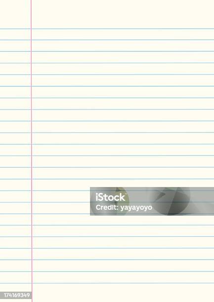Notebook Paper Stock Illustration - Download Image Now - Lined Paper, Note Pad, Striped