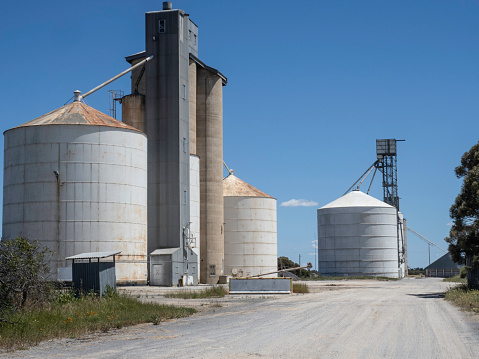 Grain silos in rural Victoria