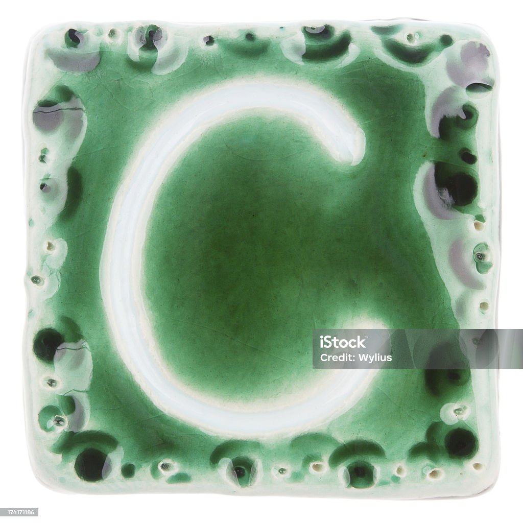 Handgefertigter Keramik Buchstabe - Lizenzfrei Alphabet Stock-Foto