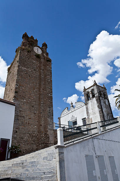 Clock Tower of Serpa, Portugal stock photo