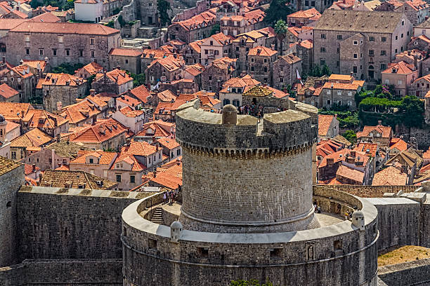 Minceta Tower Minceta Tower in Dubrovnik old town, Croatia fort minceta dubrovnik stock pictures, royalty-free photos & images