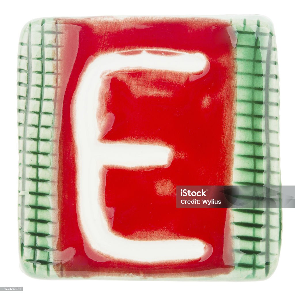 Handmade ceramic letter Big size colorful handmade ceramic letter isolated on white background Alphabet Stock Photo