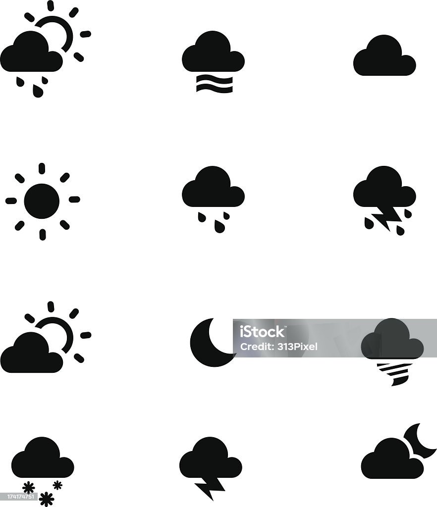 Wetter Wetterbedingungen - Lizenzfrei Designelement Vektorgrafik