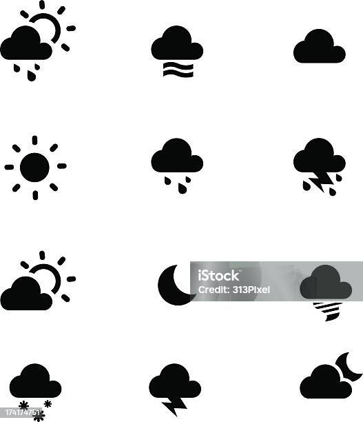 Wetter Wetterbedingungen Stock Vektor Art und mehr Bilder von Designelement - Designelement, Eingefroren, Einzelner Gegenstand