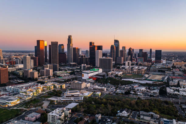 istock LA city skyline at sunset 1741784962