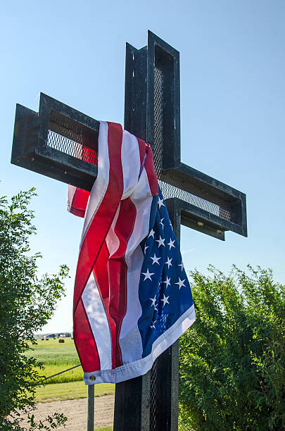 istock United States Flag on Cross 174178648