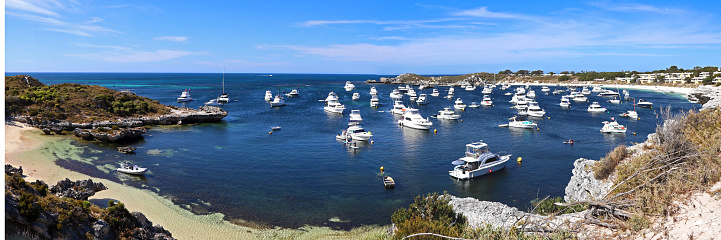 Geordie Bay Panorama from the West,   Rottnest Island,  Australia