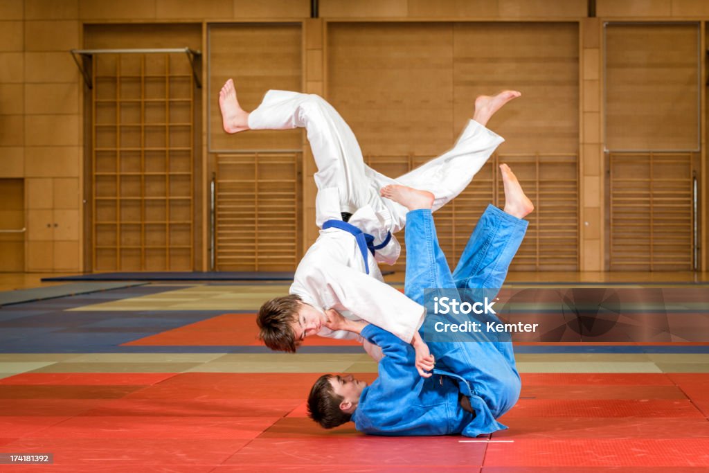 Bataille de judo - Photo de Adolescent libre de droits