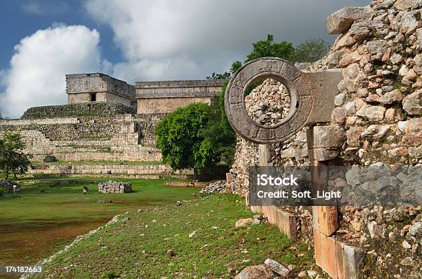 링형 마야 볼 게임 고대 도시 Uxmal 건물 외관에 대한 스톡 사진 및 기타 이미지 - 건물 외관, 건축, 건축물