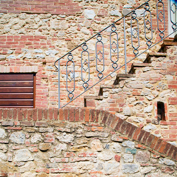 Stairs in old tuscan house