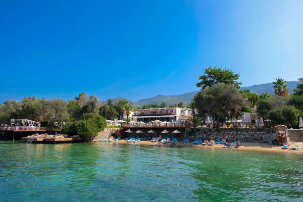 BODRUM, TURKEY - October 6, 2023: Beach at 5-star 