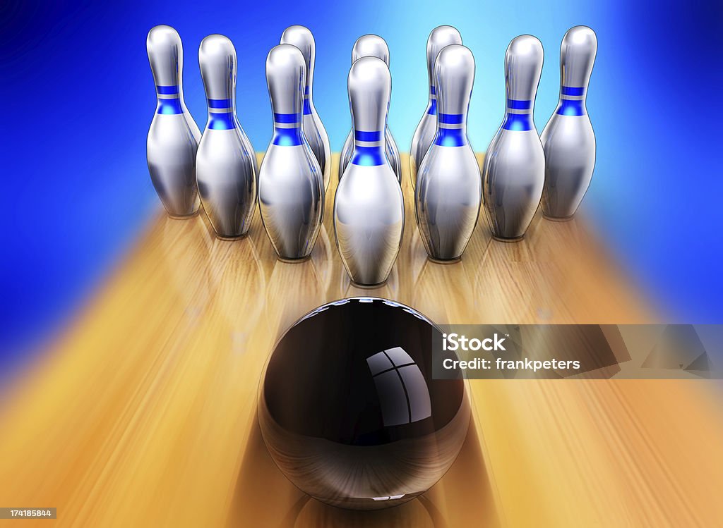 bowling 3D illustration of bowling Activity Stock Photo