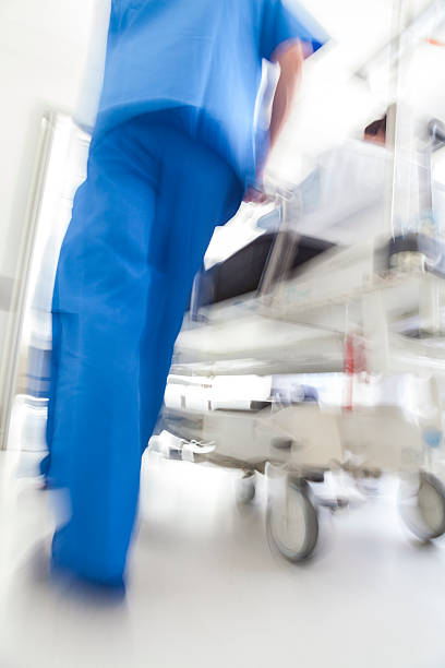 istock Motion blur of a hospital stretcher 174186655