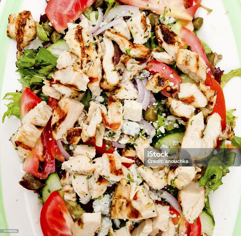 Mix de legumes e salada de frango grelhado - Foto de stock de Alimentação Saudável royalty-free
