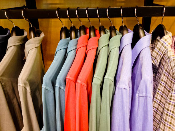 istock Men's Shirts for sale in a store 174186955
