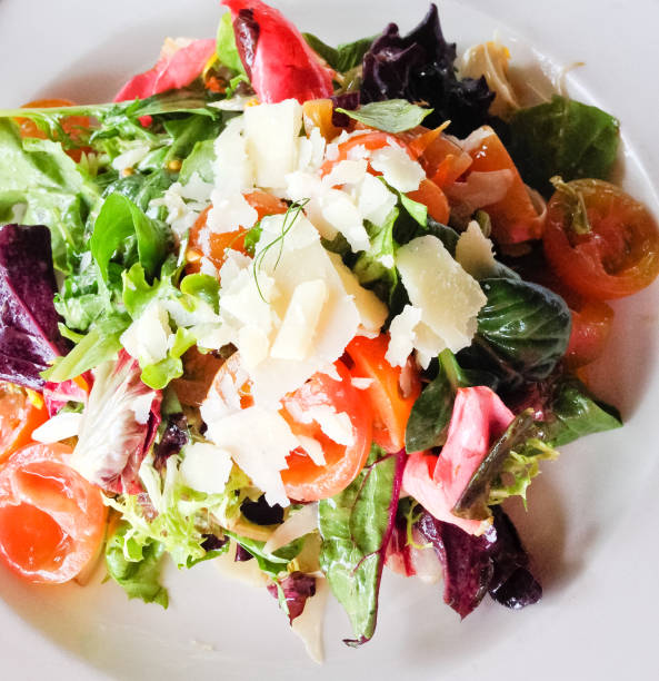 Healthy salad on a plate