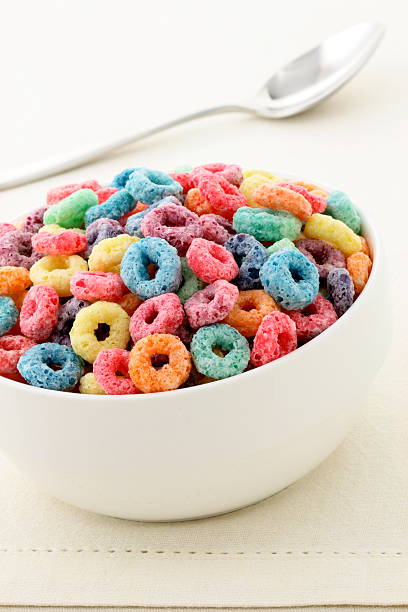 istock Delicious kids cereal loops with a fruit flavor 174187828