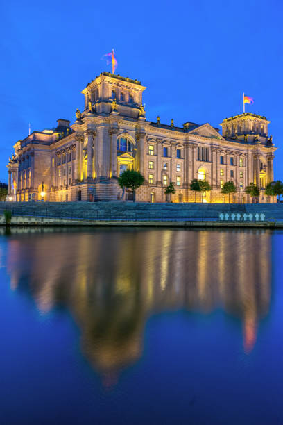 istock The imposing Reichstag at the river Spree at twilight 1741988194