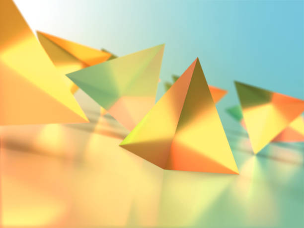 3D illustration of a crystal illuminated by a fantastic light
