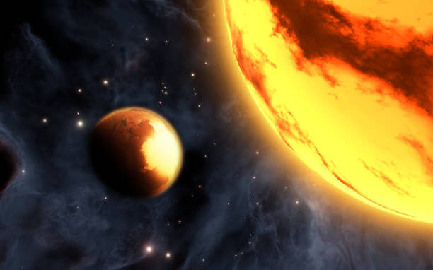 istock Alien super-Earth Gliese 486b and its nearby red dwarf star 1742027947