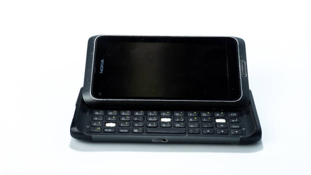 old smartphone with white background