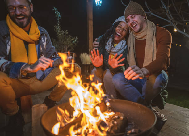 istock Winter night around the fireplace 1742069250