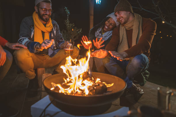 istock Winter night around the fireplace 1742074107