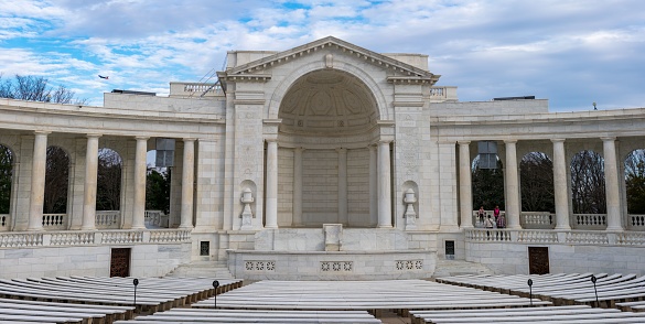 Fort Myer, United States – February 12, 2023: The Amphitheater at Arlington National Cemetery